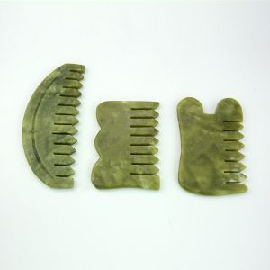Darken Green Jade Massaging Comb Scraping Gua Sha