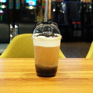 Pp Milk Tea Transparent Plastic Cup With Lids Customized Logo Bpa Free