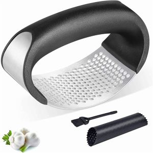 ODM Available Arc Shaped Garlic Press Sanding Surface Ergonomic