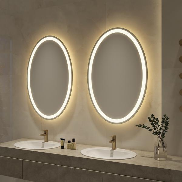 LED Mirror Light with Adjustable Color Temperature and Memory Function for Makeup Area in Home or Hotel Bathrooms