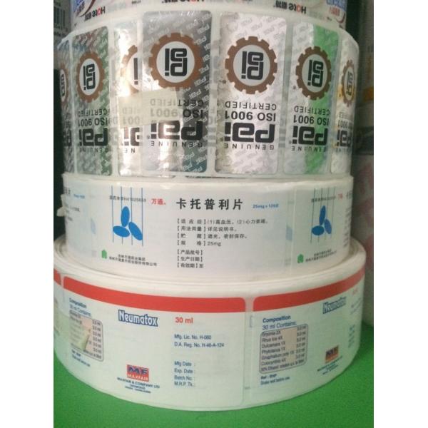 Quality Self Adhesive Industry Printing Custom Roll Labels For 76mm Inside Diameter for sale