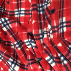 220gsm Patterned Polar Fleece Fabric 150D 288F 58'' 60''