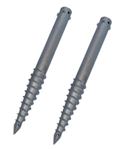 ANSI B16.9 Spiral Earth Post Steel Ground Screw Piles OD76mm For Foundations