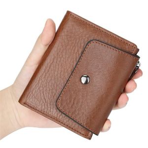 Transparent ID Window and Multiple Card Slots Men's Card Holder for Easy