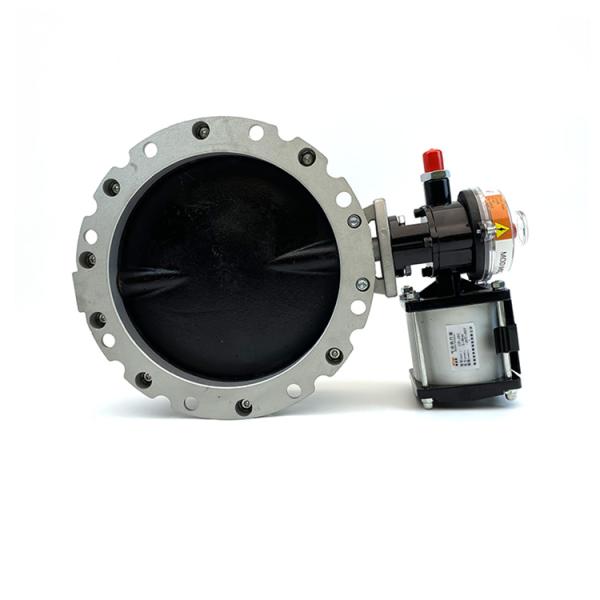 Low Temperature Environments DN300 Powder Butterfly Valves with Pneumatic Actuator