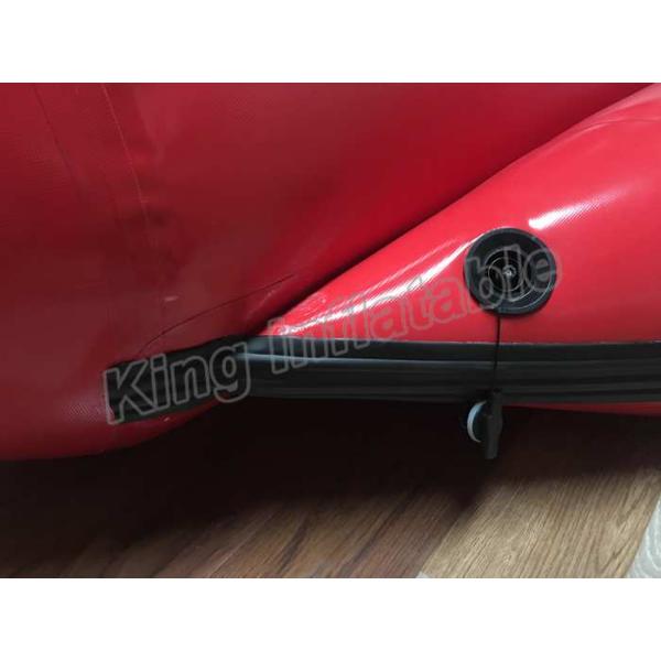 Red Colour Inflatable Fly Fishing Boats With 0.9mm PVC Inflatable Fishing Pontoon Boats