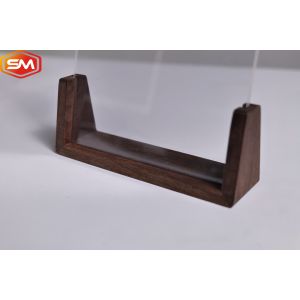 Natural Custom Double Panel Wood U Shaped Acrylic Photo Frame with Walnut Beech