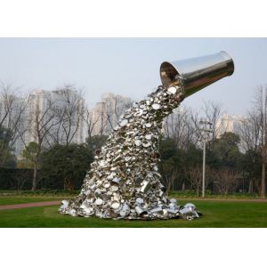 China Metal Art Plaza Abstract Water Breaker Sculpture Large Outdoor Decorative on sale