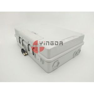 White Plastic Optical Termination Box Outdoor Wall Mount 24 Fibers With Bracket