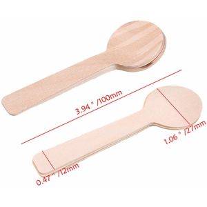 Practical Wood Biodegradable Cutlery Spoon 100mm For Ice Cream