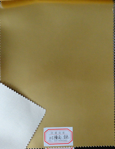 Yellow Color Abrasion Resistant Artificial Leather Cloth Thickness 1.0mm