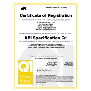 Kelite Group Co., Ltd Certifications