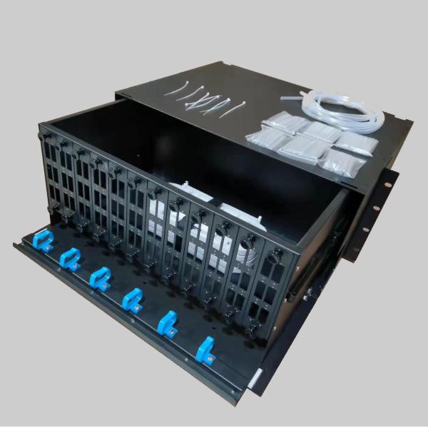 Quality 4U Drawer Type 96 Ports Rack Mount Patch Panel FTTH Fiber Optic Termination Box for sale