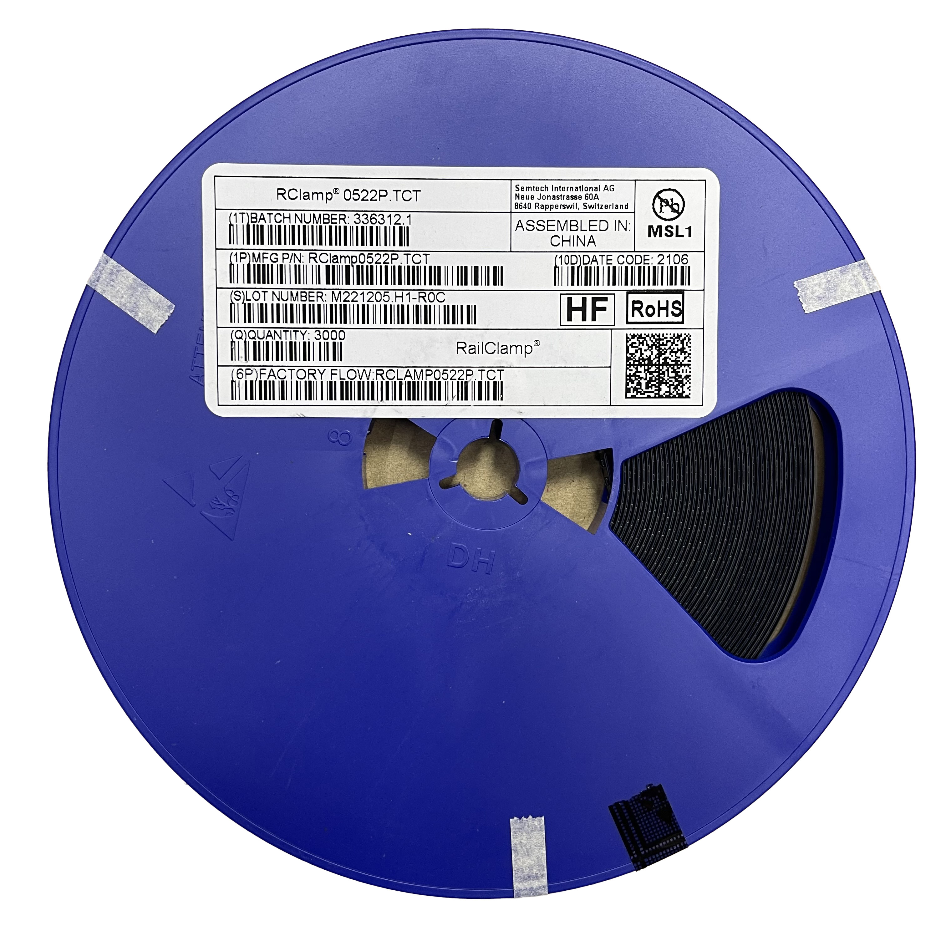 RCLAMP0522P.TCT Semtech ESD Suppressor Diode Diode Array Uni-Dir 5V 15Vc 6-Pin