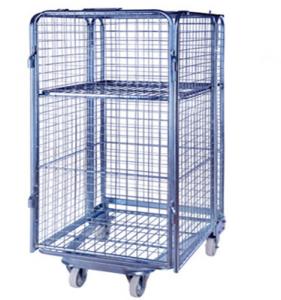 Wholesale Wire Mesh Pallet Cage With Wooden Pallet For Sale from china suppliers