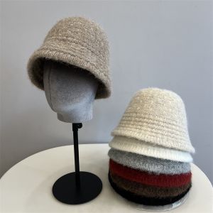 Wholesale Autumn and Winter New Wool Knitted Bucket Hat for Women Knitted Jacquard Bucket Hat from china suppliers