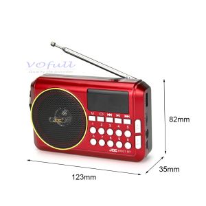 FM/MW/SW 3 Band Coffee/Wooden Rechargeable Portable Radio with Built In Speaker