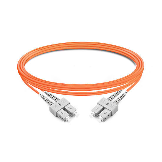 Quality 5m (16ft) Duplex OM2 Multimode SC UPC To SC UPC PVC (OFNR) Fiber Patch Cables for sale