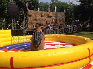Wholesale Outdoor Playground Inflatable Bull Pool Ride On Electric Bull With 0.55mm PVC Tarpaulin from china suppliers