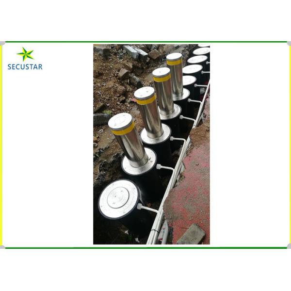 Remote Control Hydraulic Rising Bollards , Electric Retractable Bollards Height