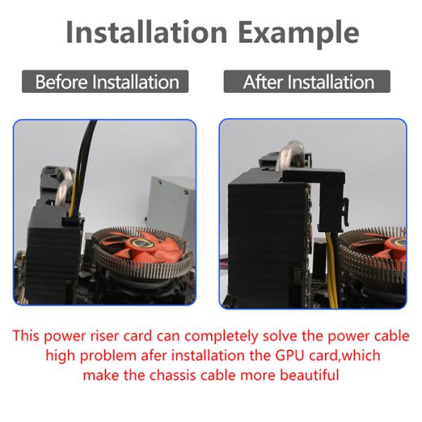 ATX 8Pin Female To 8pin Male 180 Degree Angled Adapter For Desktops Graphics Card