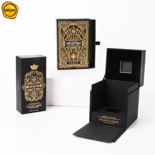 Luxry Gold Pattern Printing Customized Design Cardboard Fragance Packaing