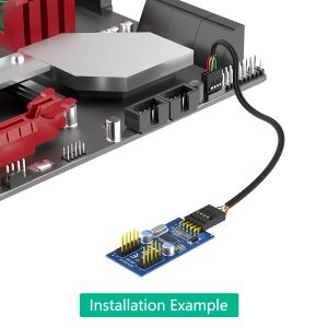 USB 2.0 9Pin Header Male 1 to 2 Female Extension Cable For Motherboard