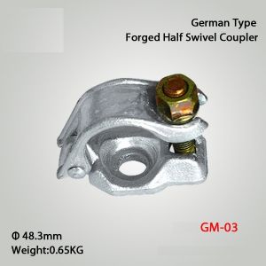 German Type Drop Forged Half Coupler Scaffolding Single Couplers