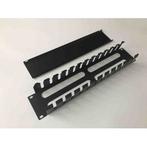 2u Horizontal Cable Management , Dustproof 19 Inch Rack Cable Management With