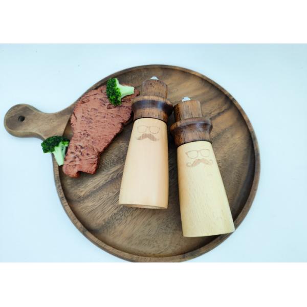 Premium Ceramic Core Grinder Solid Wood Adjustable Salt And Pepper Mill