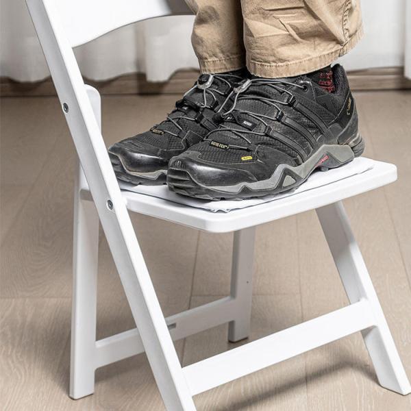 Modern Simple Small Portable White Plastic Resin Folding Dining Chairs for Hotel Wedding