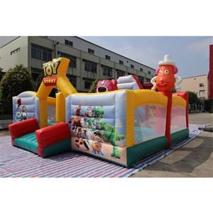 Cartoon Character Toy Story Inflatable Fun City For Children In Amusement Park