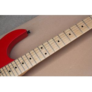 Factory Custom Red Body Electric Guitar with Floyd Rose,HSH Pickups,Black Dots