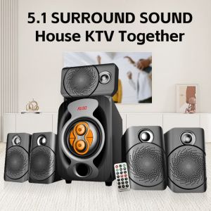5.1 Home Theater Speaker System with 90W Output Power and USB/SD/FM Support Apt