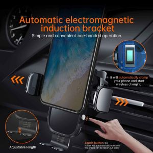 Rotating Flexible Wireless Car Charger Holder 7.5W Ultra Stability