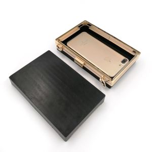 2019 New style 18*10.5 CM gold square shape metal clutch purse frame with