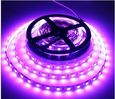 UL CE Rosh 12 volt LED strips CRI97 purple color SMD5050 300LED IP66 led strip