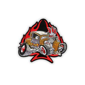 Chenille Sew On Biker Patches , Embroidered Motorcycle Patches For Leather