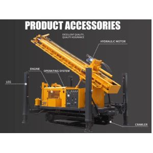 Geotechnical Engineering 450m Depth Crawler Mounted Drill Rig 3.5mpa