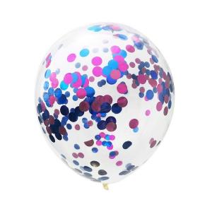 China Latex Transparent Glitter Balloons Round 18 Inch Confetti Balloons on sale