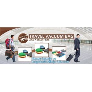 garment canvas tote with vacuum bag, Vacuum hang compressed bags for Down jacket