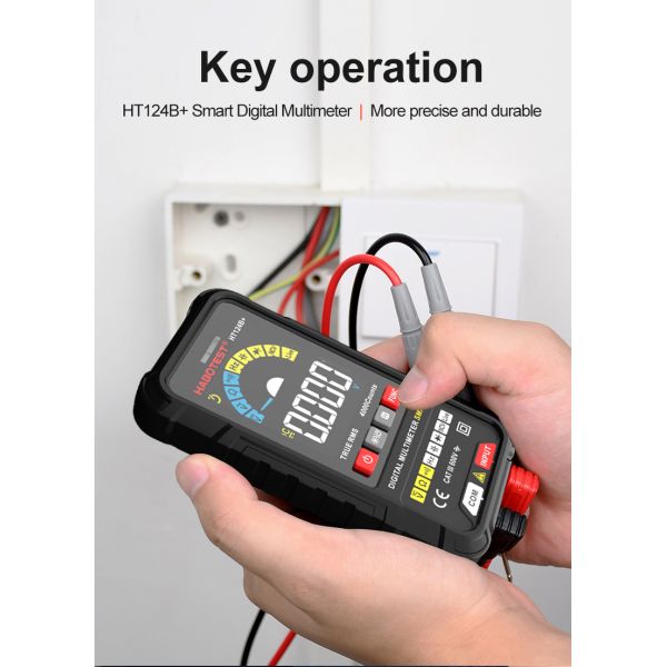 Smart Handheld Digital Multimeter with True RMS 4000 Counts Auto Range Tester for Industrial and Household Use