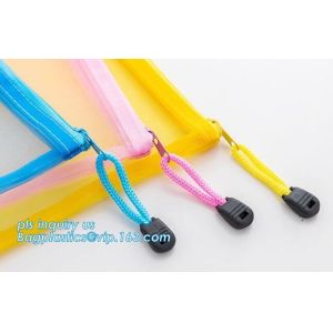 Mesh Waterproof Zipper File Document Bag, canvas A4 file document mesh zipper