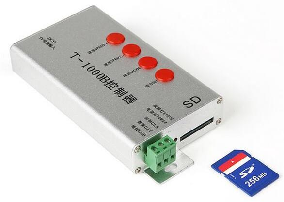 Quality T-1000B Sd Card Led Pixel Controller Programmable SPI Signal Output Full Color Dimmer for sale