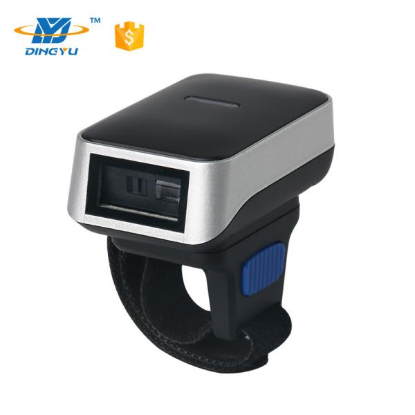 Quality Portable Finger Barcode Reader , Android IOS Bluetooth Ring Barcode Scanner DI9010-1D for sale