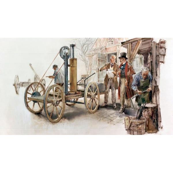 Illustration of a motor vehicle powered by hydrogen gas