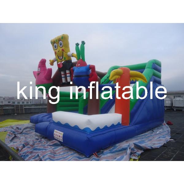 Spong Bob Inflatable Jumping Castle Commercial Inflatable Bouncers With Cartoons