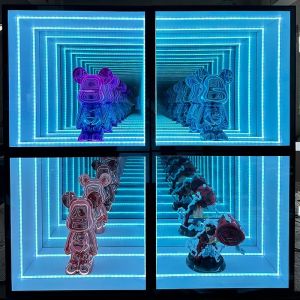 Infinity Abyss Mirror Display Case Customizable Colors and Customized Thickness