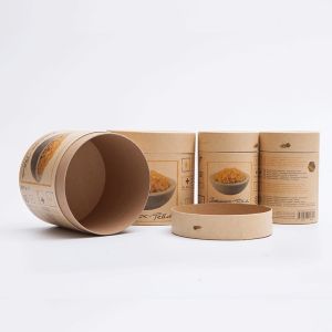 Custom Kraft Paper Cylindrical Box for Aromatherapy Packaging