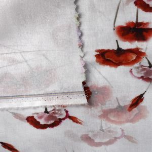 Textiles Polyester Printing Fabric Ramie Cotton Plaid Linen Blend Fabric